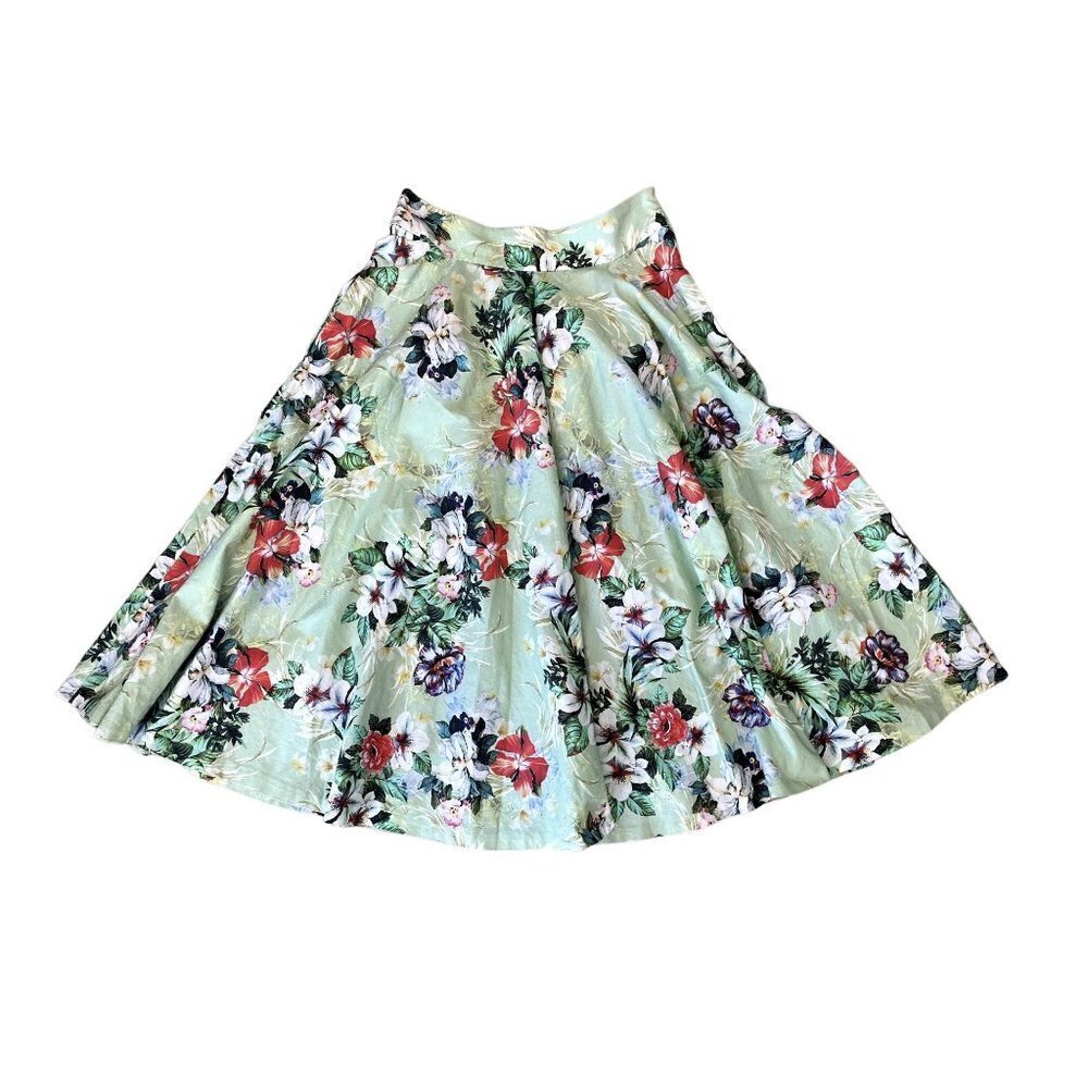 Zara Woman Tropica A-Line Circle Skirt XS